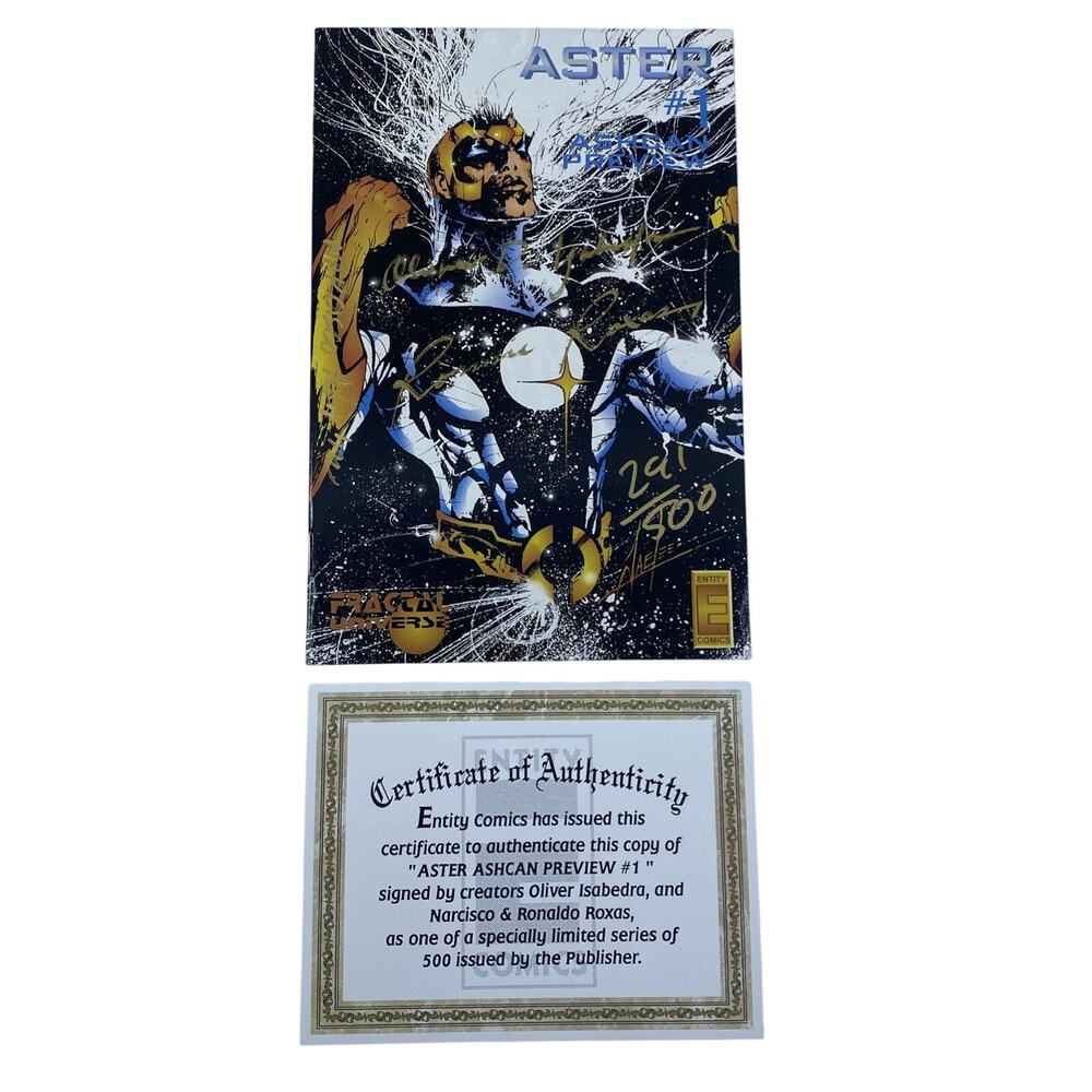 Aster Ashcan Preview #1 Signed with COA Limited 291/500